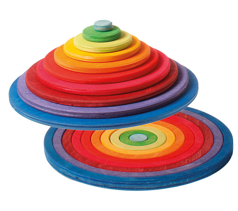 Grimm's Concentric Circles & Rings - Rainbow 20pcs