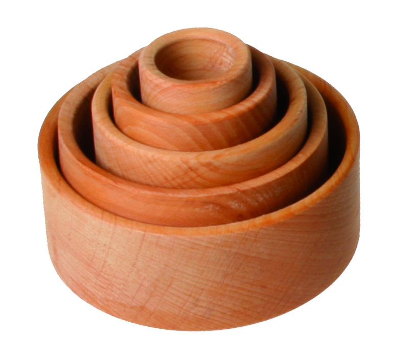 Grimm's Stacking Bowls - Natural 5pcs