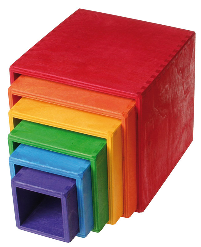 Grimm's Large Boxes - Rainbow 6pcs