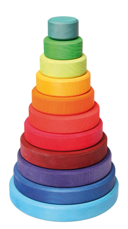 Grimm's Conical Large Rainbow Tower - 11pcs