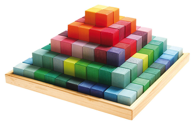 Grimm's Large Stepped Pyramid Building Set - 100pcs