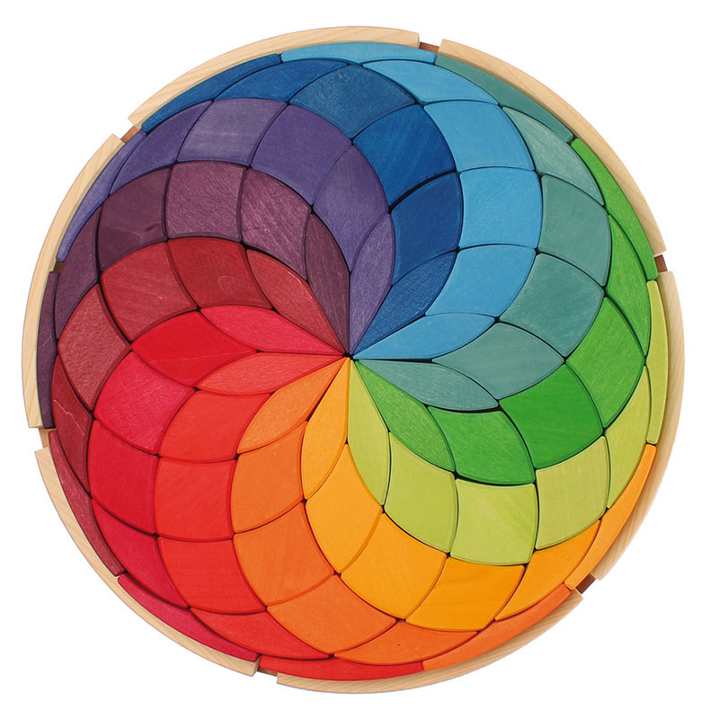 Grimm's Circle Coloured Spiral - 72pcs