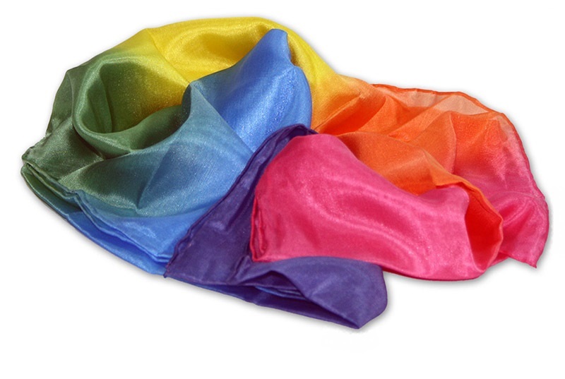 Silk Playcloth/Scarf - Rainbow