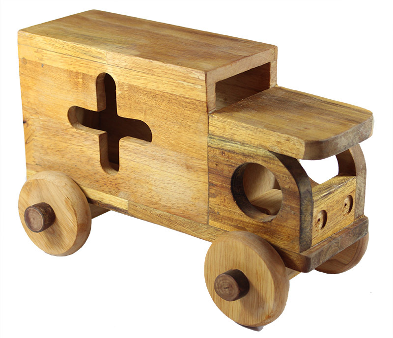 *SPECIAL: Natural Lichee Big Vehicles - Ambulance 32 x 18 x 20cmH