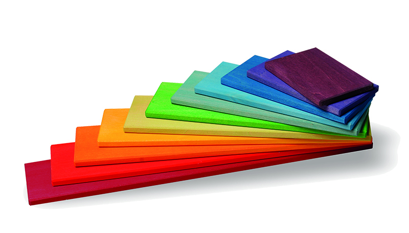 Grimm's Building Boards - Rainbow 11pcs