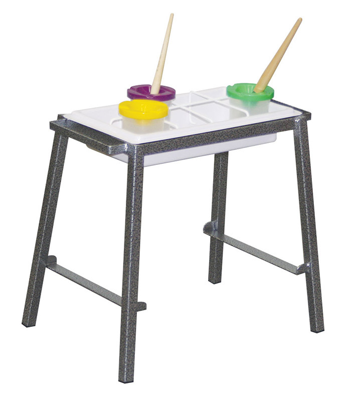 Bellbird Paint Pot Stand Set - With Single Tray Light Aztec Silver