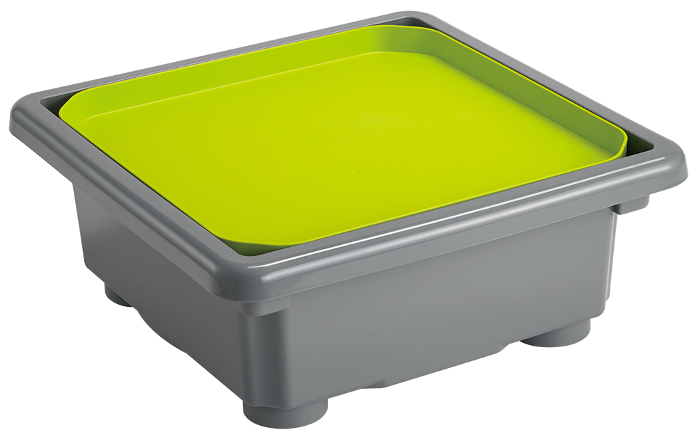 *Fun2 Play Activity Tray - Volcano Grey Tray, Field Green Lid