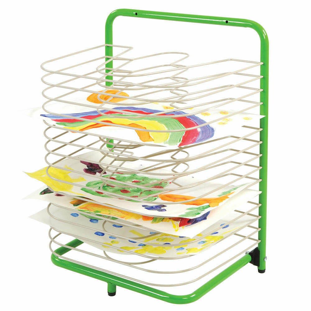 Desk Top/Wall Mounted Art Drying Rack - 15 Shelves
