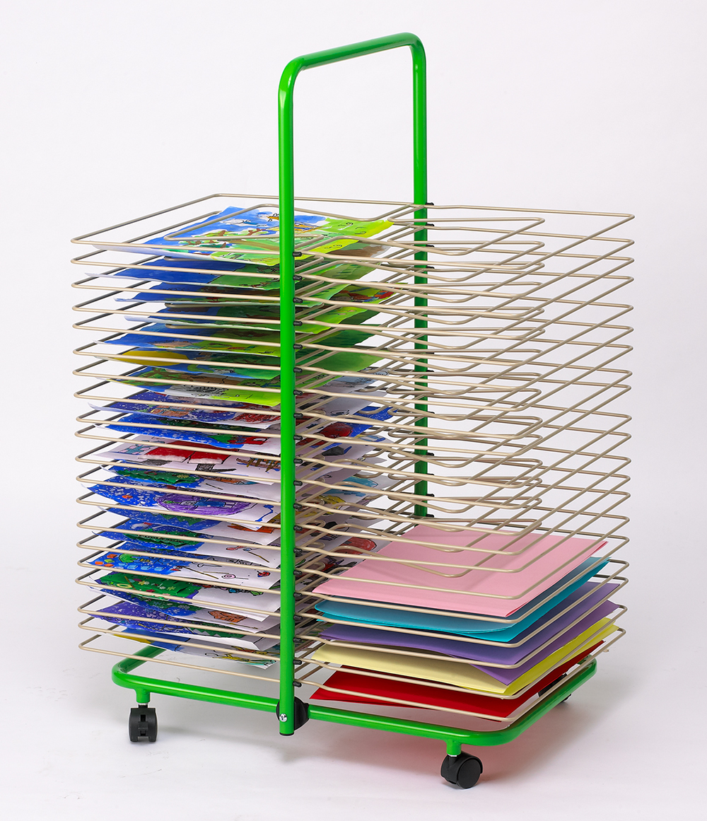 Floor Mobile Art Drying Rack 25 Shelves