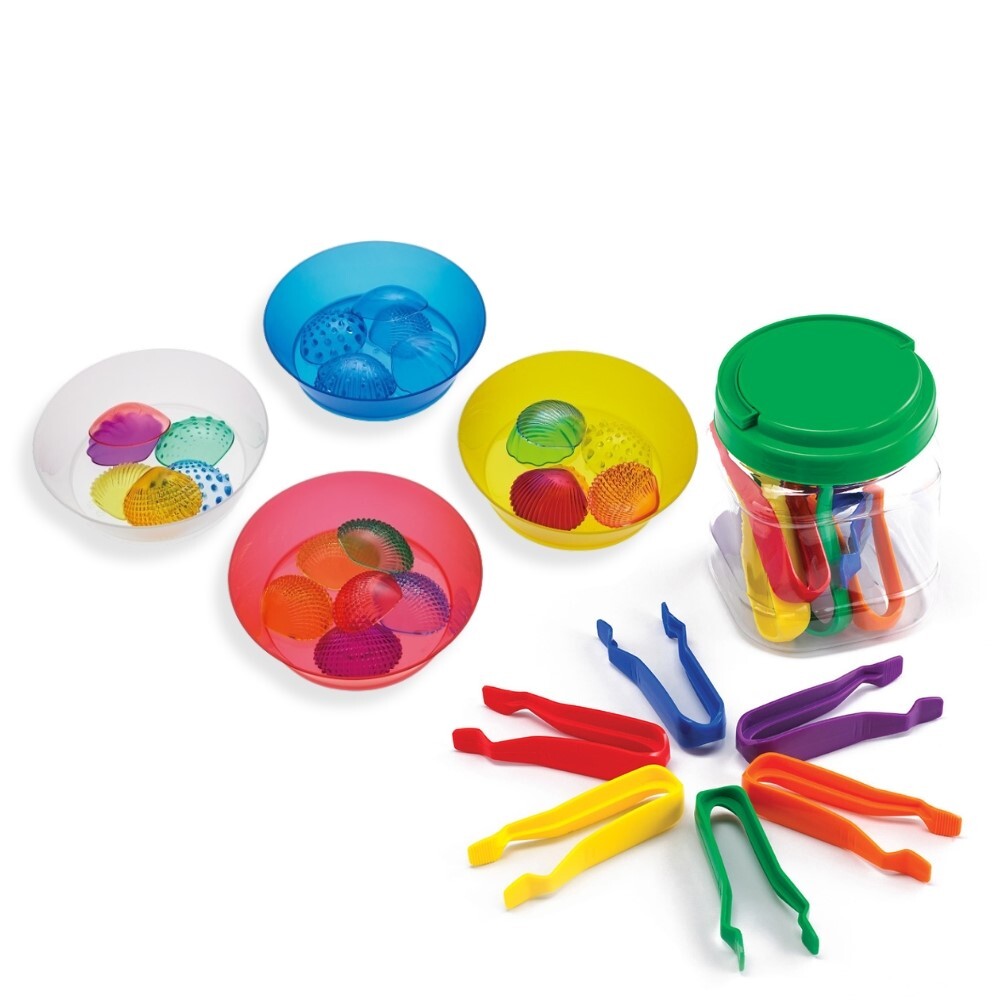 Sorting & Mixing Bowls with Tweezers - 16pcs