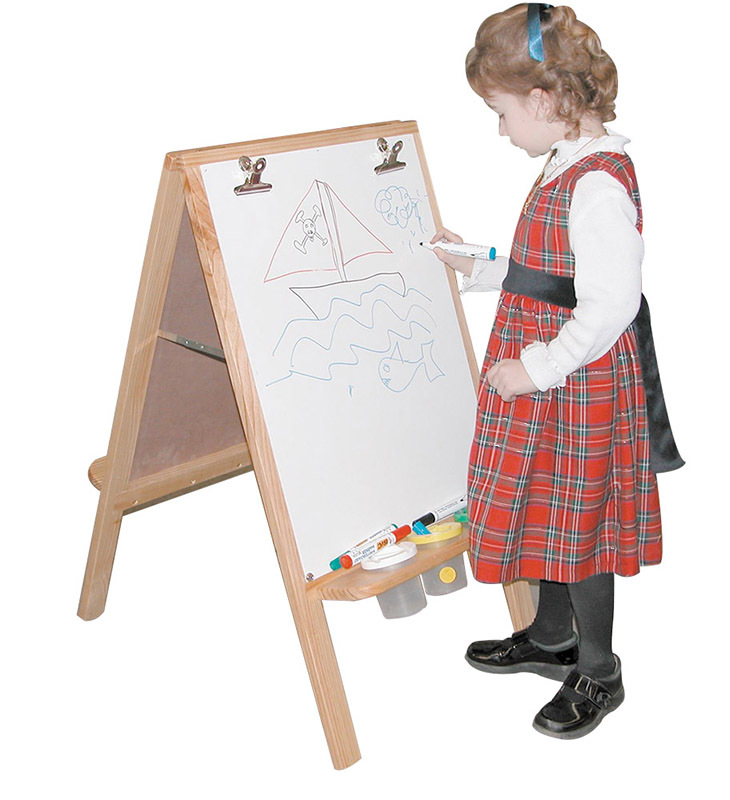Standing Double Sided Easel - With Whiteboards 90cmH