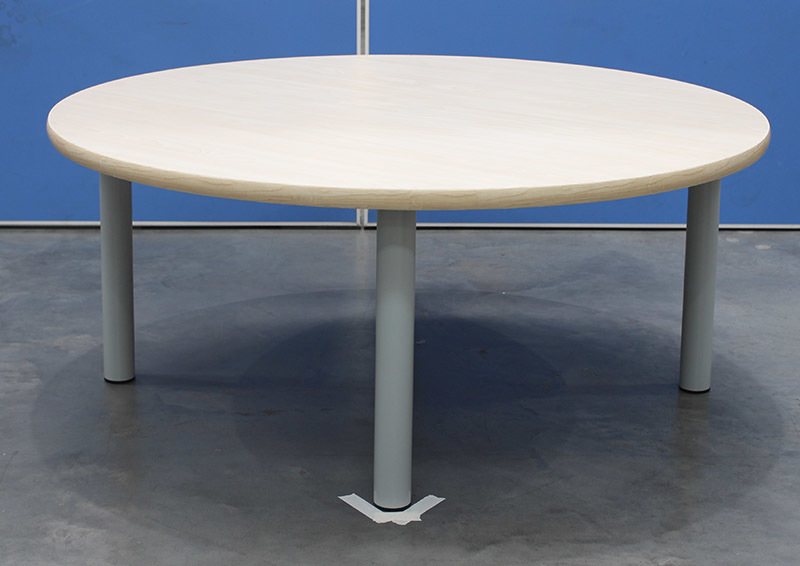 Billy Kidz Large Round Table 1100 x 1100mm Birch - Light Grey Legs Junior 50cm