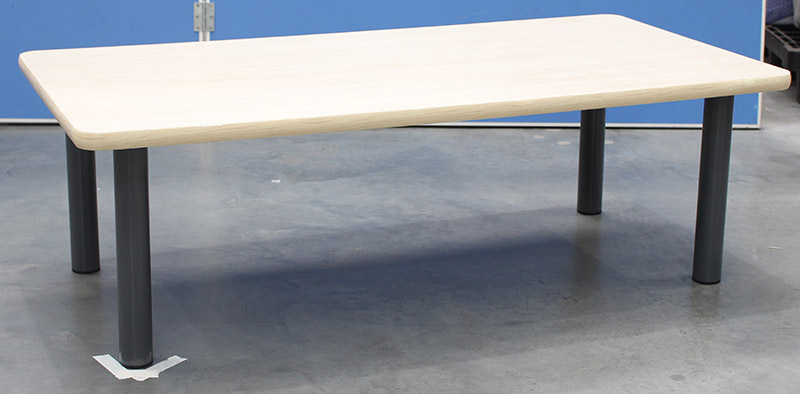 Billy Kidz Rectangle Table 1200 x 600mm Birch - Charcoal Legs Low 38cm