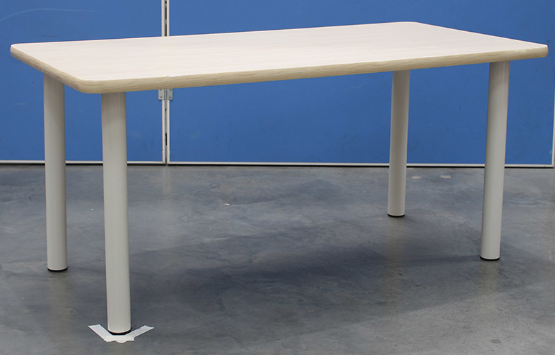 Billy Kidz Rectangle Table 1200 x 600mm Birch - Cream Legs Junior 50cm