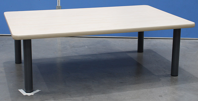 Billy Kidz Rectangle Table 1200 x 750mm Birch - Charcoal Legs Low 38cm