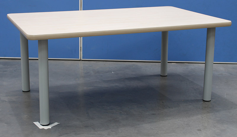 Billy Kidz Rectangle Table 1200 x 750mm Birch - Light Grey Legs Low 38cm