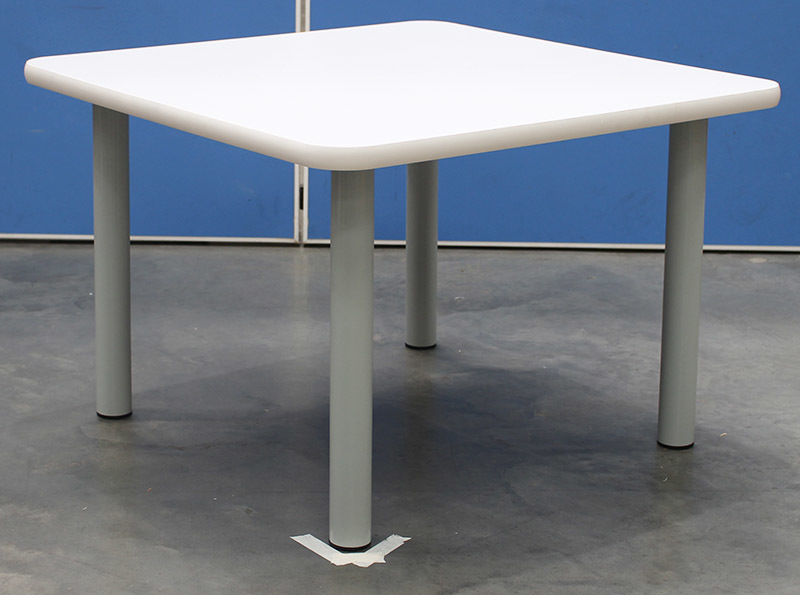 *Billy Kidz Square Table 750 x 750mm Neutral - Light Grey Legs Junior 50cm