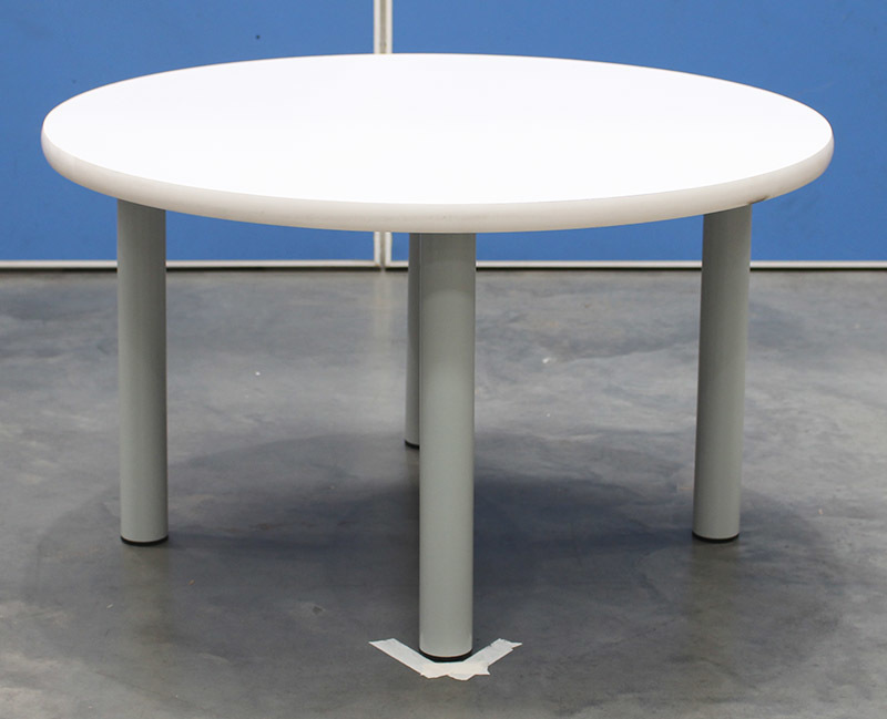 *Billy Kidz Round Table 800 x 800mm Neutral - Light Grey Legs Junior 50cm