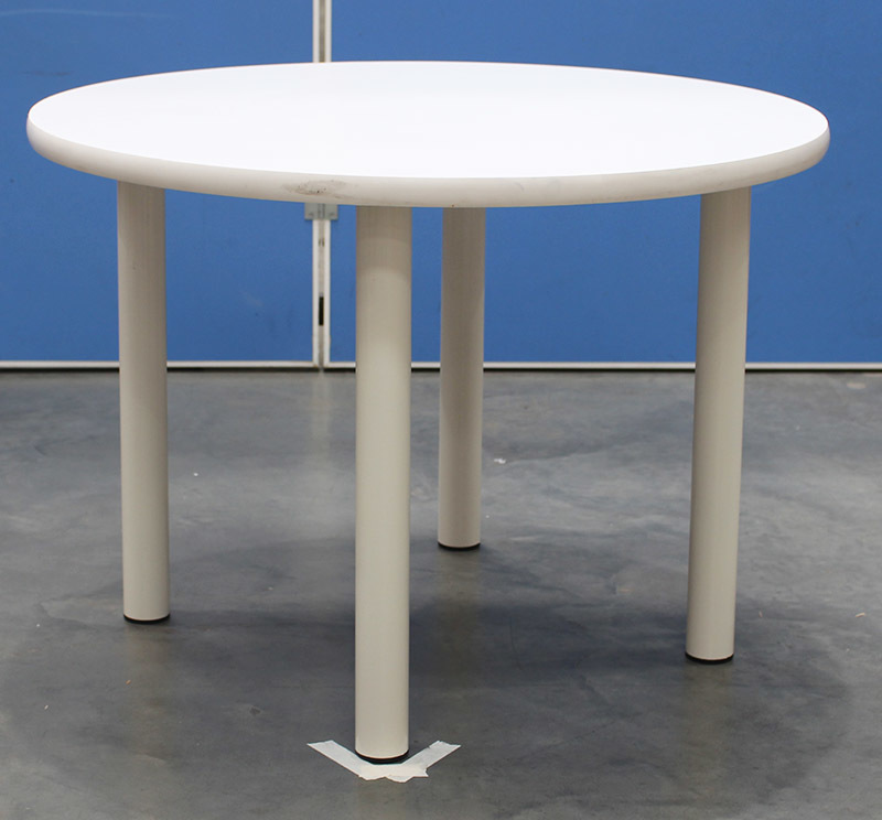 *Billy Kidz Round Table 800 x 800mm Neutral - Cream Legs Primary 56cm