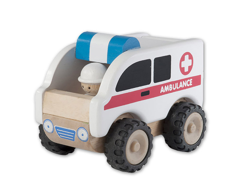 Wonderworld Mini Emergency Services Vehicles - Ambulance 12 x 9 x 9cmH