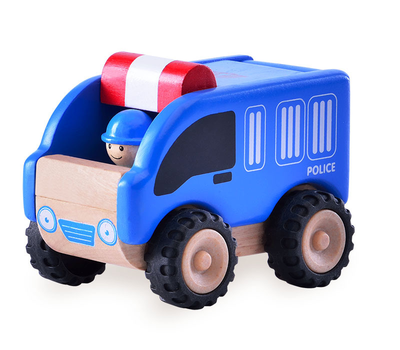 Wonderworld Mini Emergency Services Vehicles - Police Car 13 x 9 x 10cmH