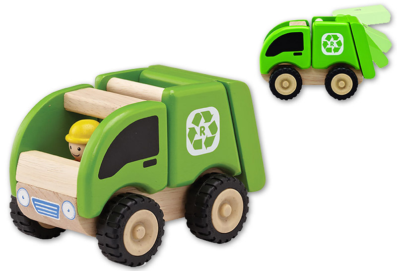 Wonderworld Mini Services Vehicles - Recycling Truck 17 x 9 x 11cmH