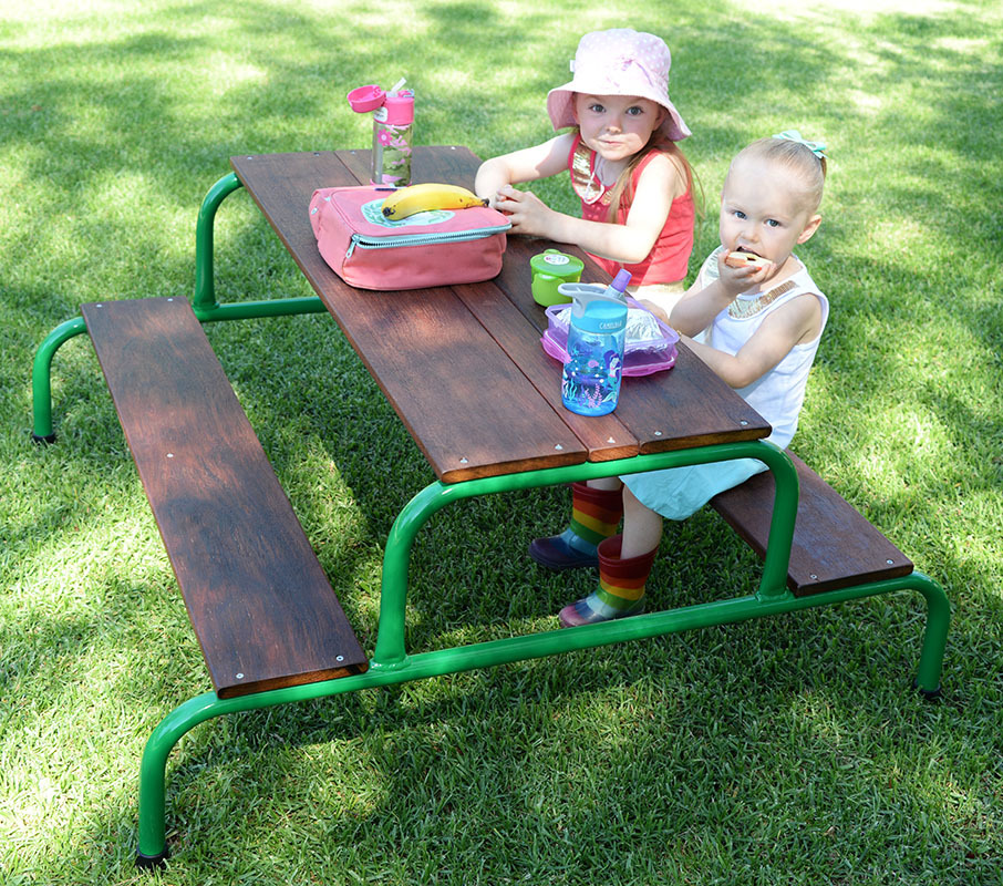 Aussie Play Picnic Table - Hardwood Top & Seat