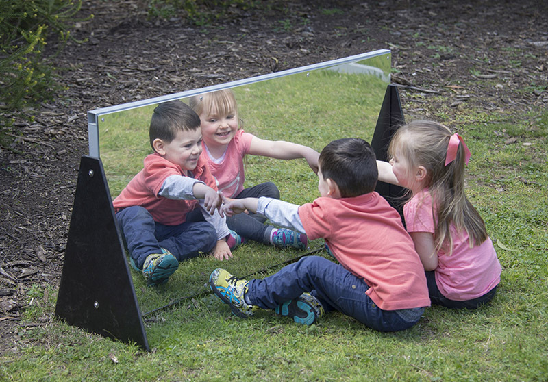 Aussie Play Aluminium Room Divider Mirror - Straight