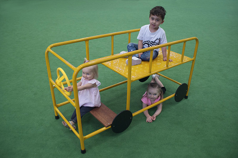 Aussie Play Double Decker School Bus - 155cm x 65cm x 86cm
