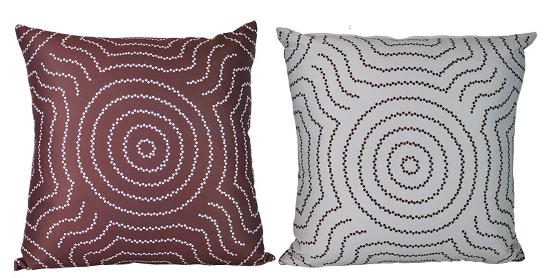 Outdoor Aboriginal Design Cushion - Water Dreaming