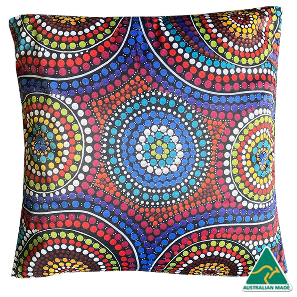 Outdoor Aboriginal Design Cushion - Family