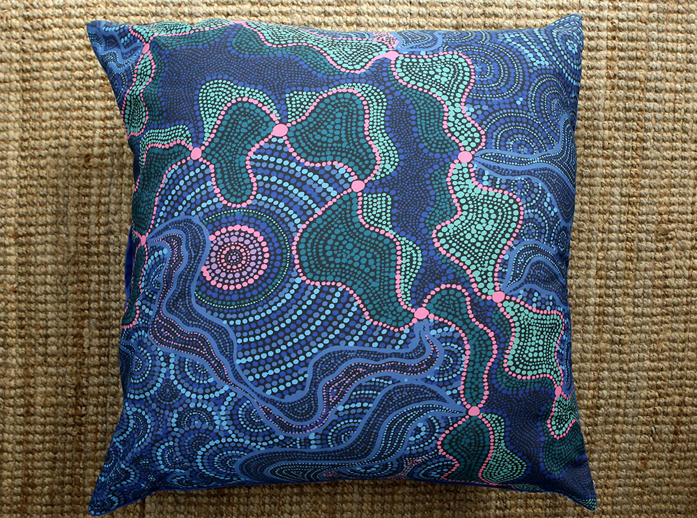 Indigenous Designed Outdoor Cushion with Insert - Yingir People 1x1m