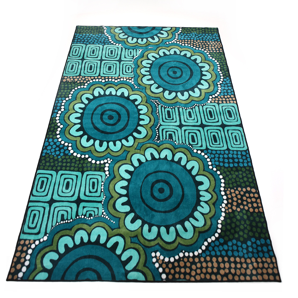 Indigenous Designed Rectangle Rug - 'New Grounds, Still Home' 2x3m