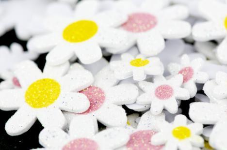 Glitter Foam Stickers - Daisies 104pk