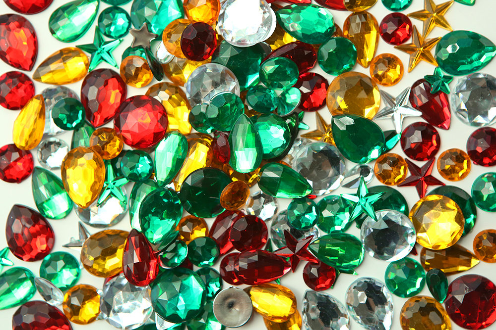 >Christmas Rhinestones Assorted - 150pcs