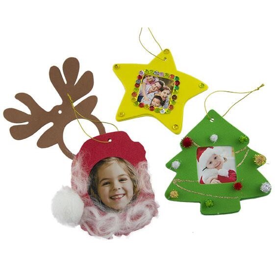 >Christmas Foam Frame Ornament Multi - 25pk