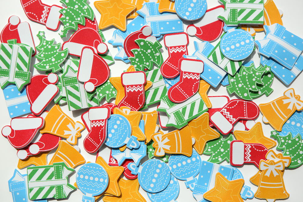 >Foam Printed Stickers - Christmas Brights - 86pcs