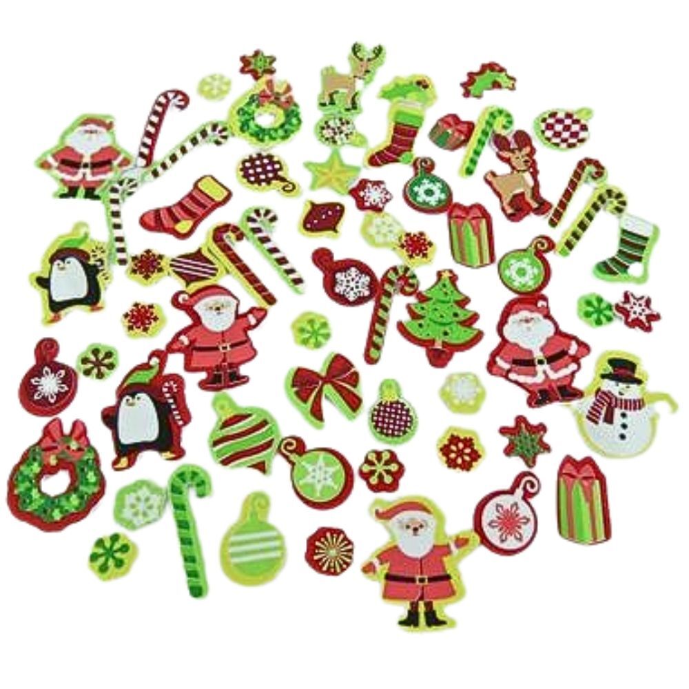 Christmas Foam Assorted Stickers - 92pcs