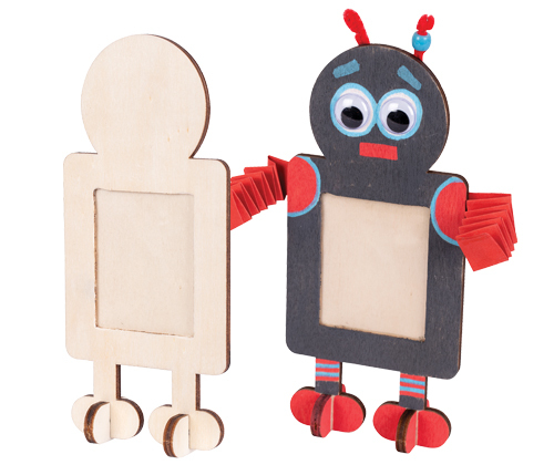 *Standing Wooden Person Photo Frame - 5pk