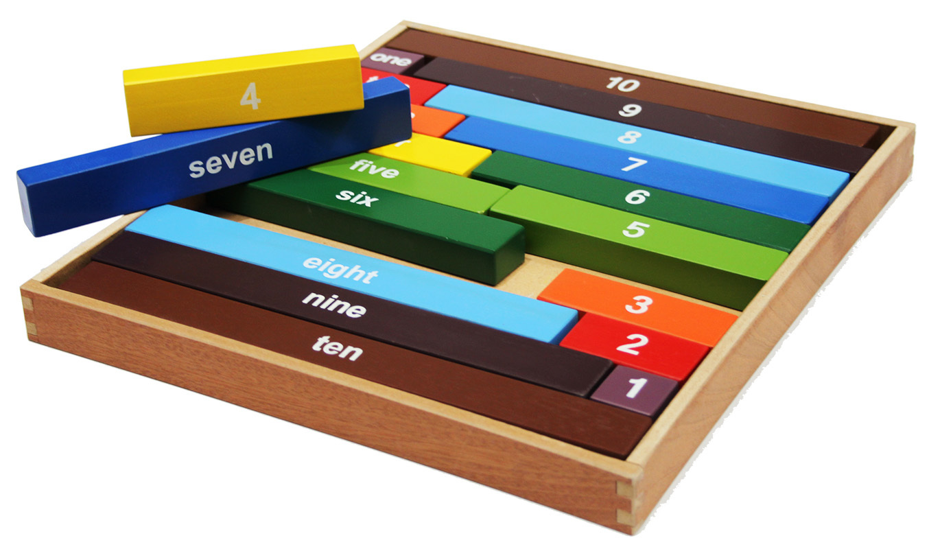 Wooden Montessori Counting Rods