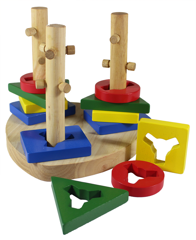 Wooden Twisting Disc Puzzle - 25 x 15 x 10cmH