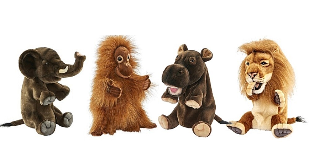 Hansa Wild Animals Hand Puppets Set - 4pcs