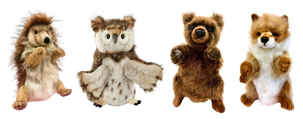 Hansa Woodland Animals Hand Puppets Set - 4pcs