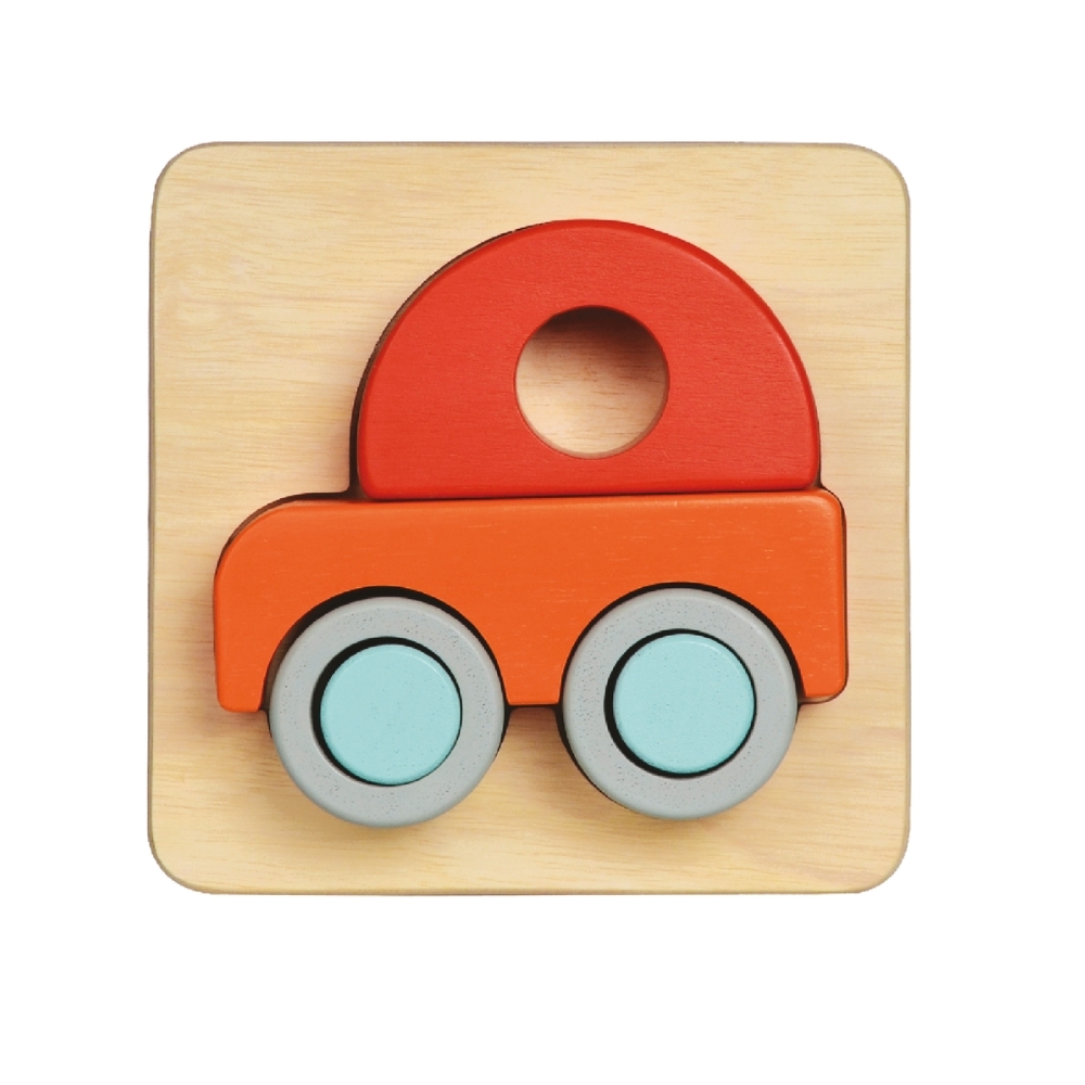 Blue Ribbon Chunky Pastel 3D Tray Puzzle - Car