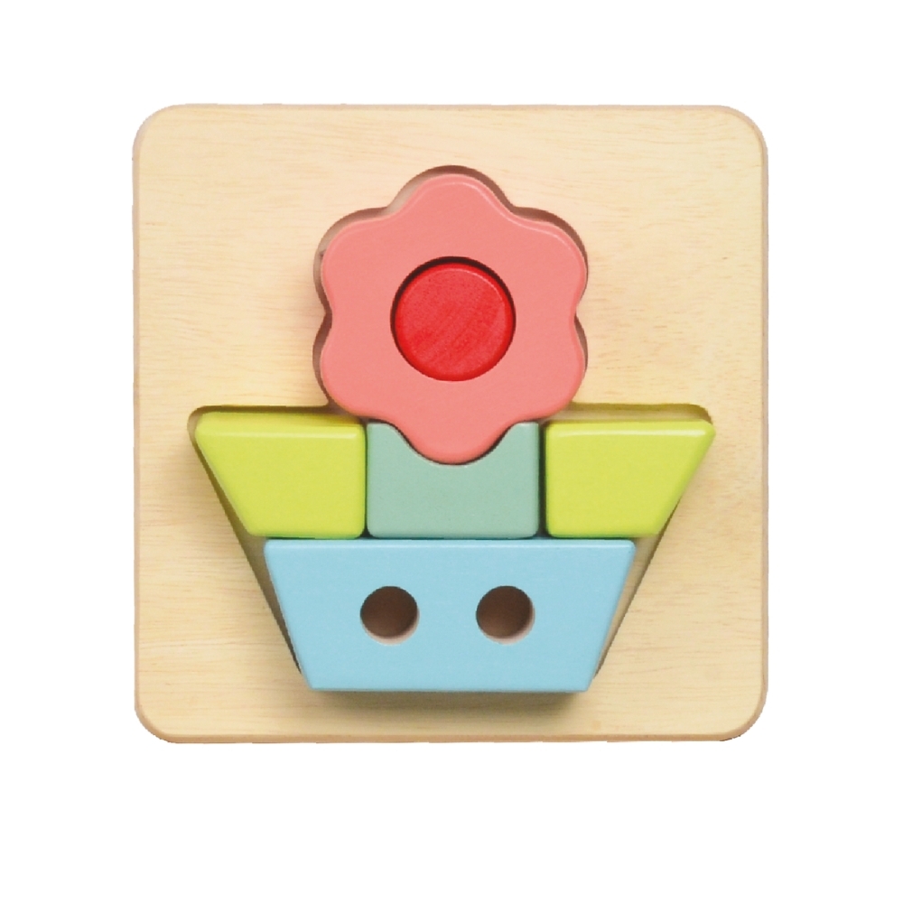 Blue Ribbon Chunky Pastel 3D Tray Puzzle - Flower