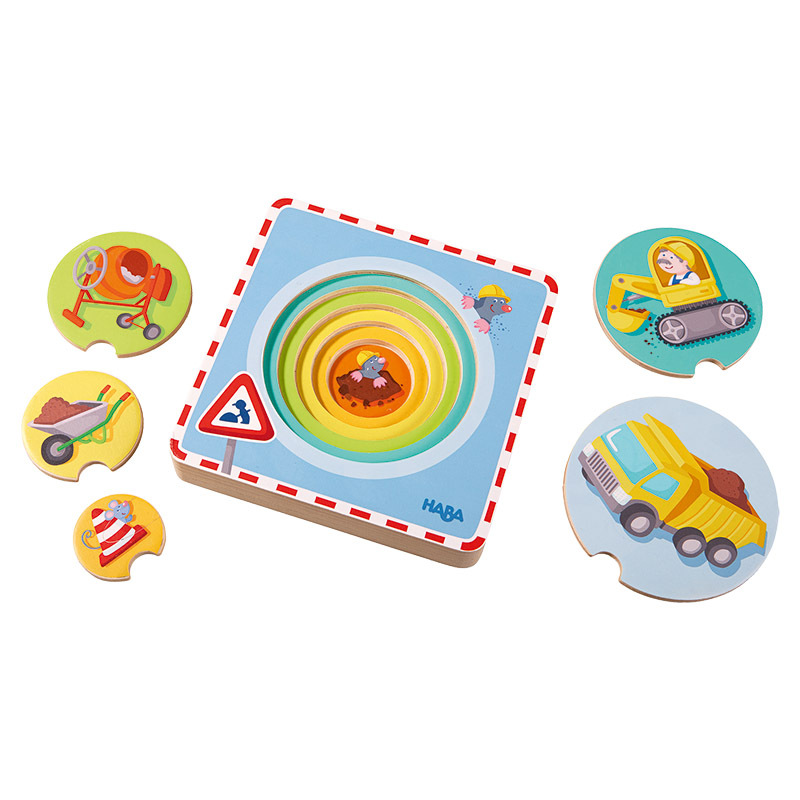 *Haba Wooden Layer Puzzle - Construction 5pcs