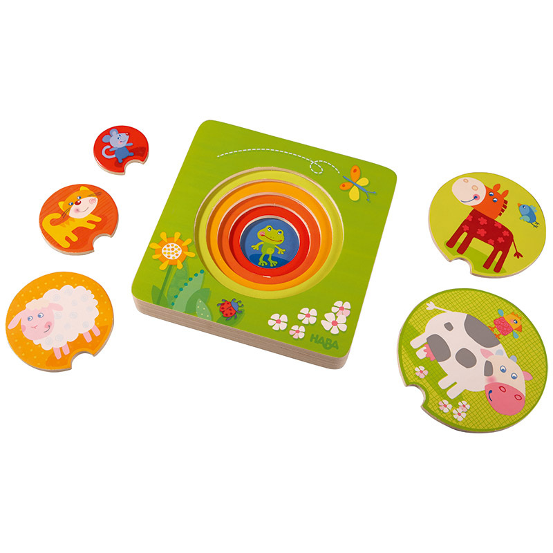 Haba Wooden Layer Puzzle - Farm 5pcs