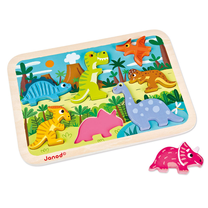Janod Chunky Puzzle - Dinosaur 7pcs