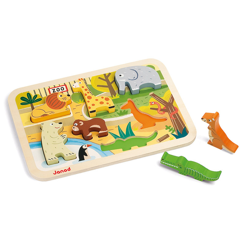 Janod Chunky Puzzle - Zoo 7pcs