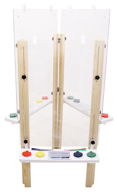 MYO Easel - Three wooden legs with Three Clear boards